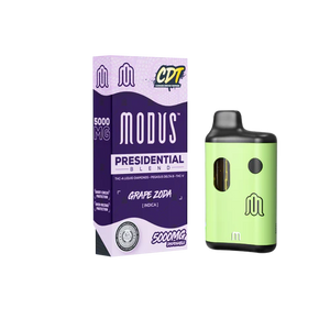 MODUS PRESIDENTIAL BLEND CDT THC-A LIQUID DIAMONDS+PEGAUS D8+THC-V 5GM DISPOSABLE 5CT/BX - GRAPE ZODA