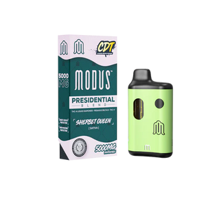 MODUS PRESIDENTIAL BLEND CDT THC-A LIQUID DIAMONDS+PEGAUS D8+THC-V 5GM DISPOSABLE 5CT/BX -SHERBET QUEEN