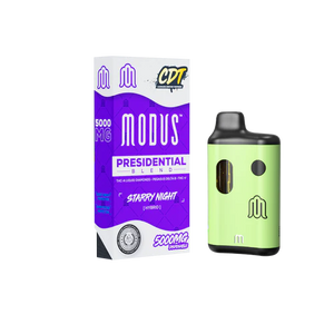MODUS PRESIDENTIAL BLEND CDT THC-A LIQUID DIAMONDS+PEGAUS D8+THC-V 5GM DISPOSABLE 5CT/BX - STARRY NIGHT