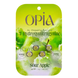OPIA 7- HYDROXYMITRAGYNINE 4CT 20MG/TAB -SOUR APPLE