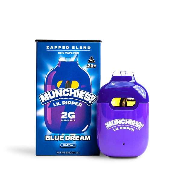 MUNCHIES LIL RIPPER THC-P 2GM DISPOSABLE VAPE PEN- BLUE DREAM