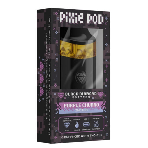 PIXIE DUST POD BLACK EDITION THC-P BLACK DIAMOND 4ML KIT - PURPLE CHURRO