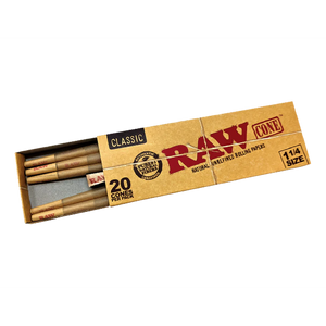 RAW CLASSIC CONE 1 1/4SIZE 20PK 12CT/BOX