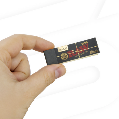 RAW CLASSIC BLACK TIPS 50 TIPS PER BOX