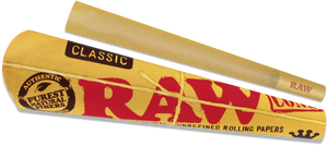 RAW BLACK CLASSIC RETRO KING SIZE CONES 3CT 32CT/BOX