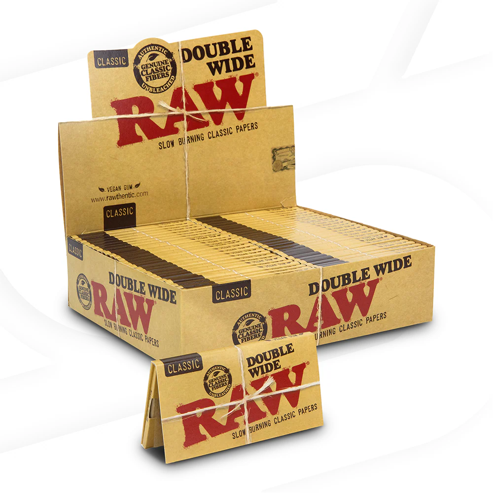RAW CLASSIC DOUBLE WIDE PAPER 34PK 50CT/BOX