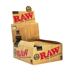 RAW CLASSIC ROLLING PAPER KING SIZE SLIM 32/PK 50CT/BOX