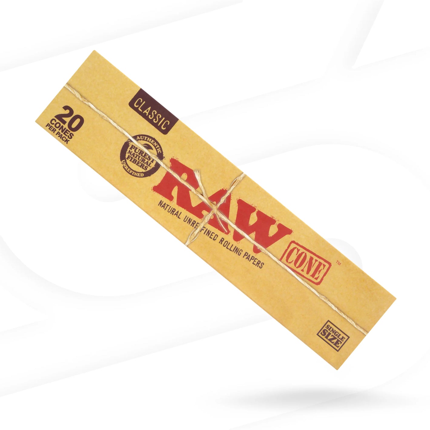 RAW CLASSIC SINGLE SIZE 70/45 PRE-ROLLED CONES 20/PK 12CT/BOX