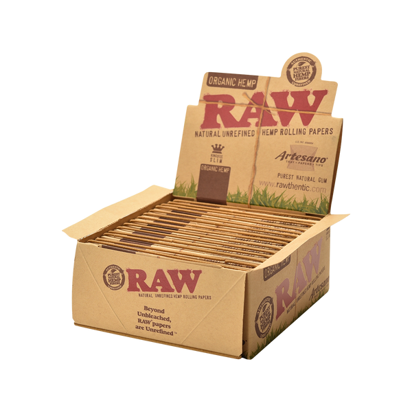 RAW CLASSIC ARTESANO KING SIZE SLIM PAPER/TIPS/TRAY 15CT/BOX