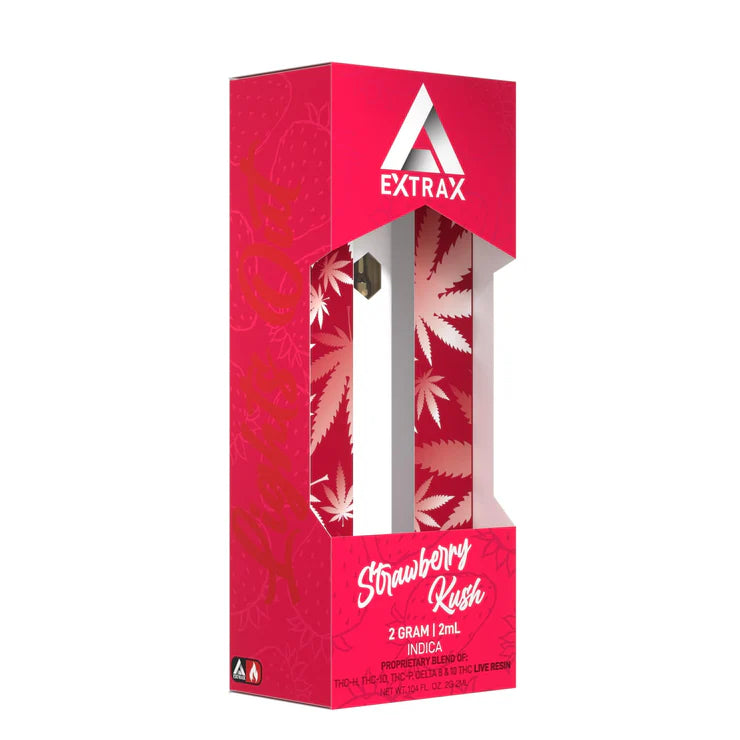 EXTRAX THC-P,THC-JD,THC-H D8 & D10 LIVE RESIN 2GRAM DISPOSABLE - STRAWBERRY KUSH