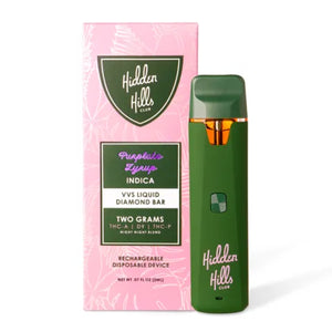 HIDDEN HILLS VVS LIQUID DIAMOND BAR THCA/P/D9 2GM DISPOSABLE - PURPLATO ZYRUP