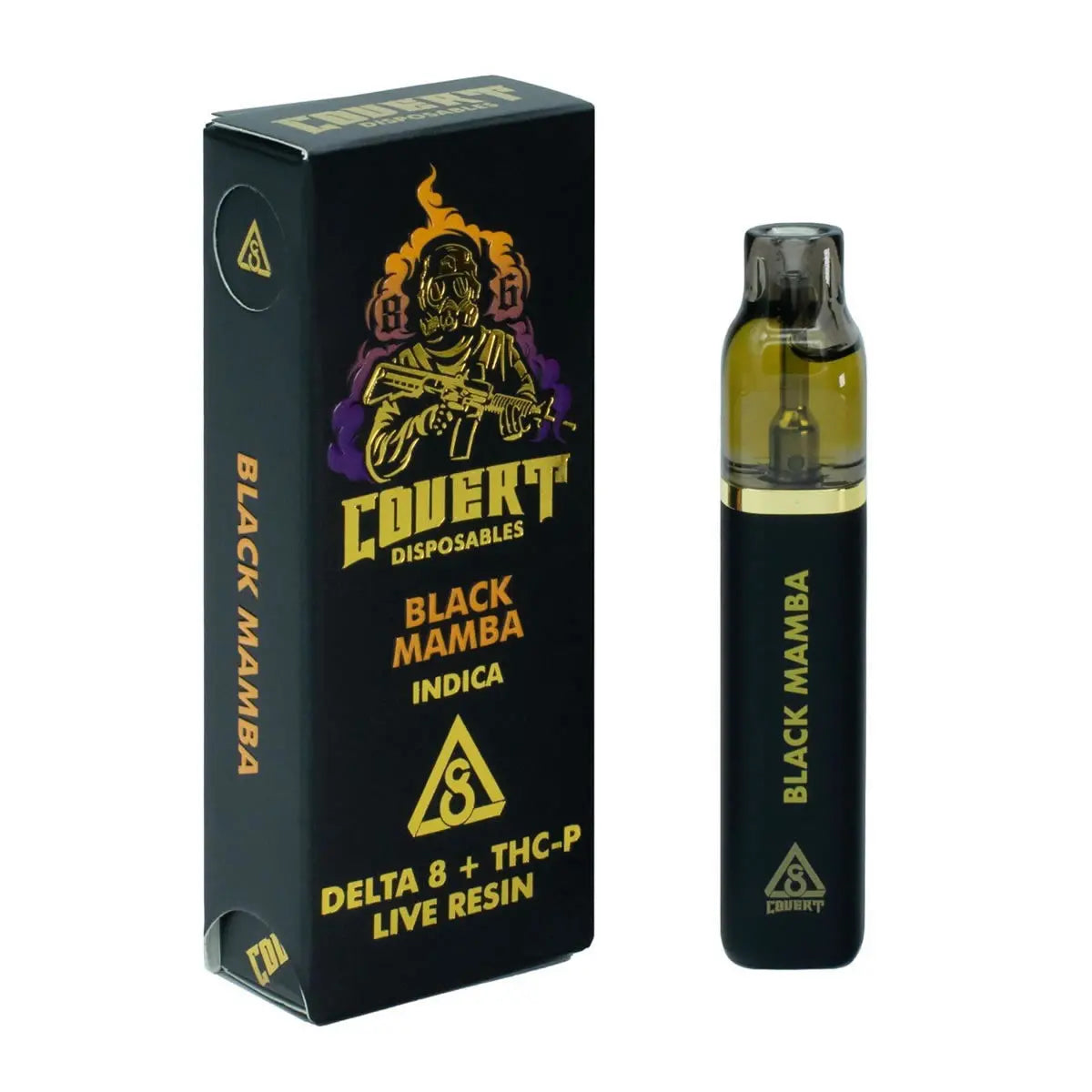 STICKY GREEN MAX THC- O DISPSABLE VAPE PEN 1 GRAM - BLACK MAMBA