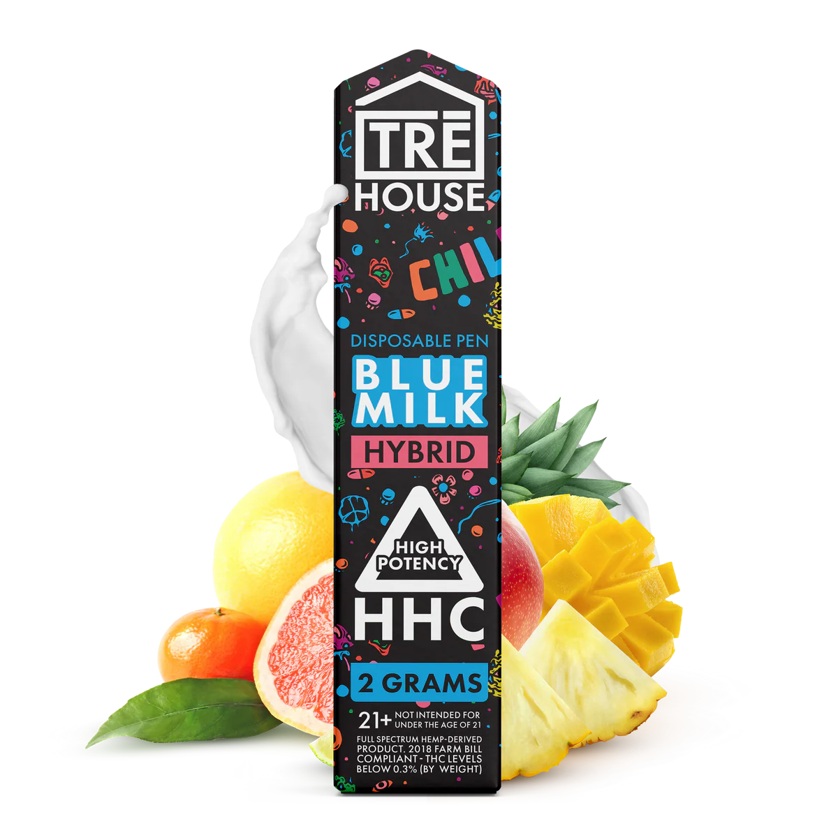 TRE HOUSE HHC DISPOSABLE VAPE PEN 2 GRAMS - BLUE MILK