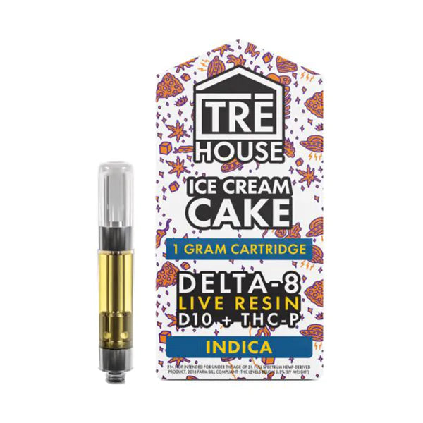 TRE HOUSE DELTA 8 LIVE RESIN +D10+THCP 1GM CARTRIDGE - ASSORTED FLAVORS