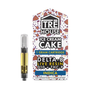 TRE HOUSE DELTA 8 LIVE RESIN +D10+THCP 1GM CARTRIDGE - ASSORTED FLAVORS