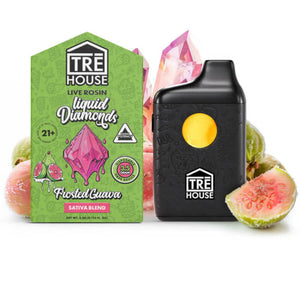 TRE HOUSE THC-A LIVE RESIN 3.5GM DISPOSABLE - FROSTED GUAVA