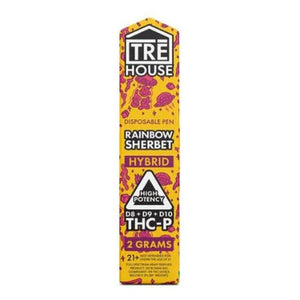 TRE HOUSE D8/D9/D10/THCP DISPOSABLE VAPE PEN 2 GRAMS - RAINBOW SHERBET