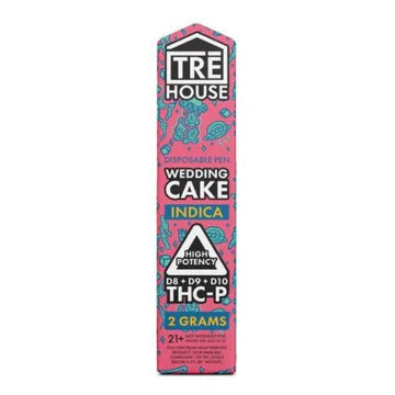 TRE HOUSE D8/D9/D10/THCP DISPOSABLE VAPE PEN 2 GRAMS - WEDDING CAKE