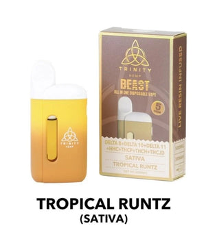 TRINITY ALL IN ONE D8/D10/HHCP/THCH/JD 5000MG DISPOSABLE - TROPICAL RUNTZ