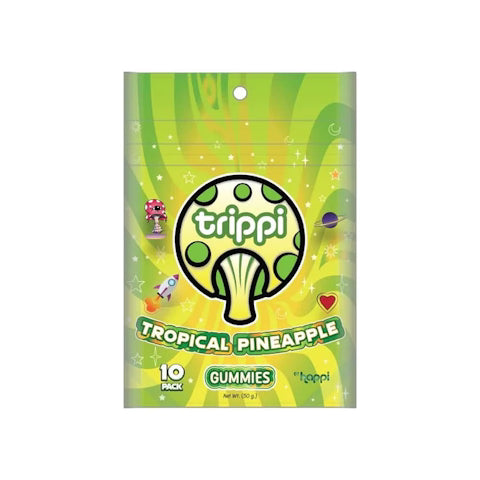 TRIPPI SHROOM GUMMIES 10CT/PACK - TROPICAL PINEAPPLE