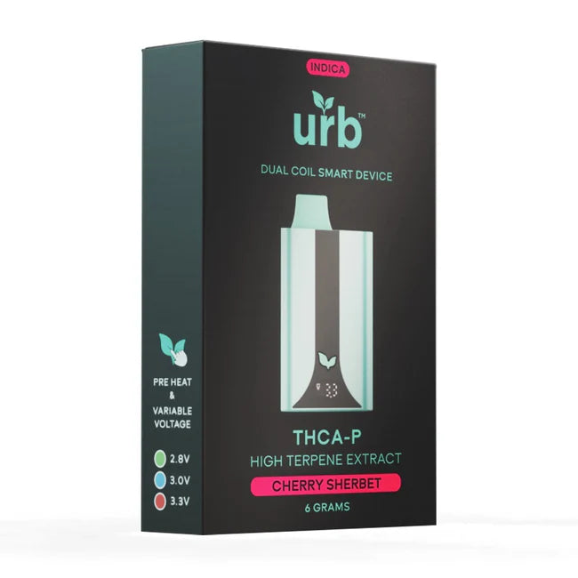 URB THCA-P HIGH TERPENE EXTRACT 6MG DISPOSABLE 6CT/BX- CHERRY SHERBET