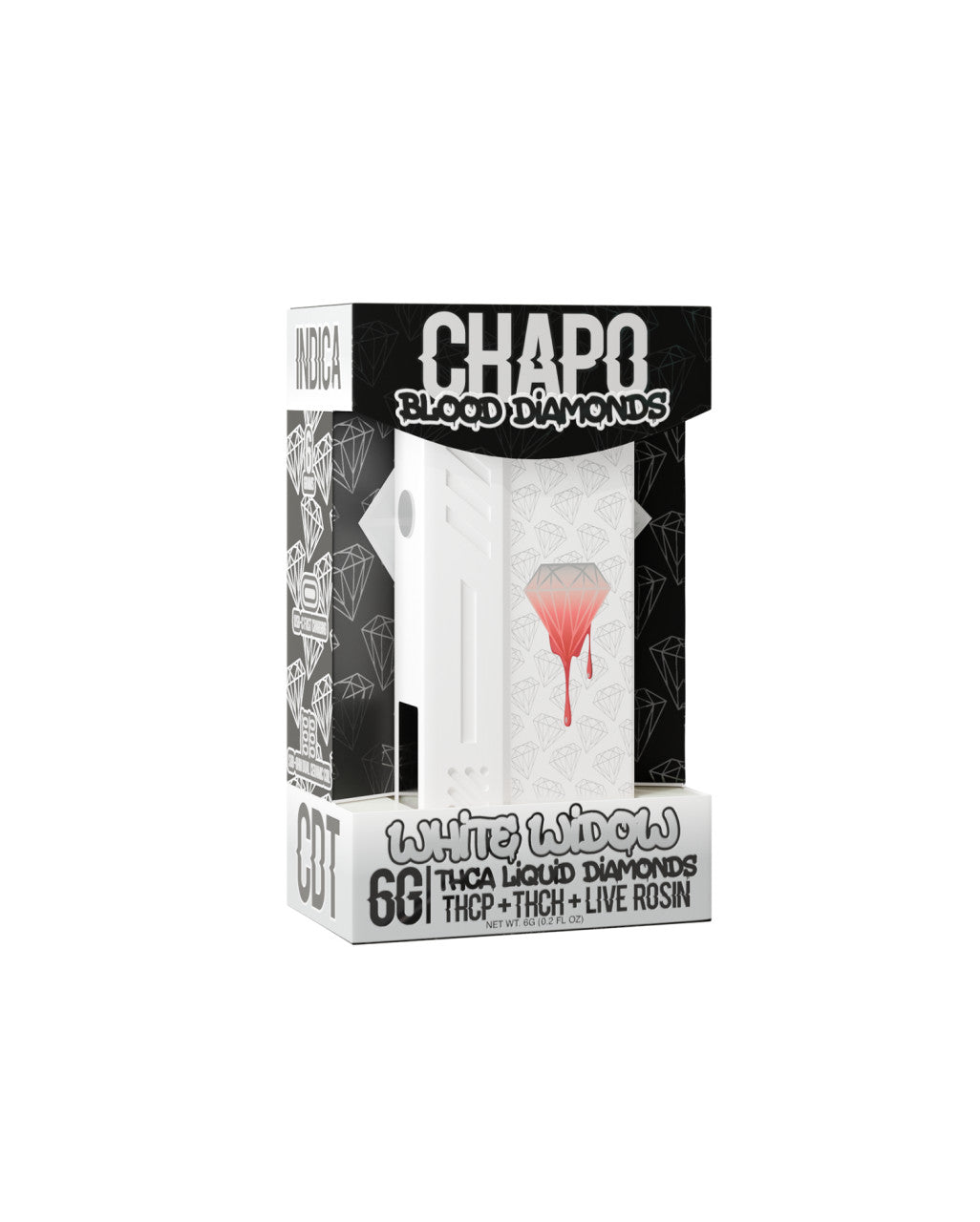 CHAPO BLOOD DIAMONDS THCA LIQUID DIAMOND DISPOSABLE 6GM- WHITE WIDOW