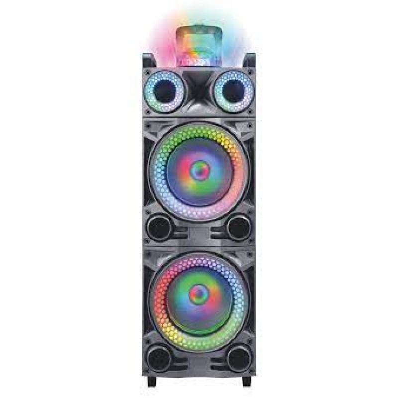 10'' X2 DJ WOOFER WITH DISCO BALL RECHARGEABLE BATTERY
