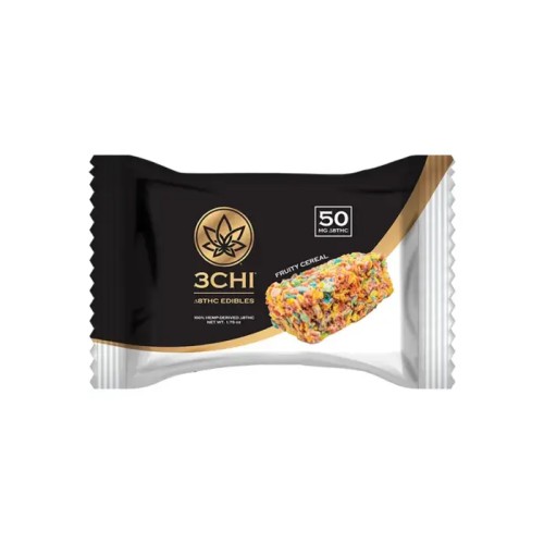 3CHI DELTA 8 EDIBLES FRUITY CEREAL TREAT 50MG 2OZ/ PACK