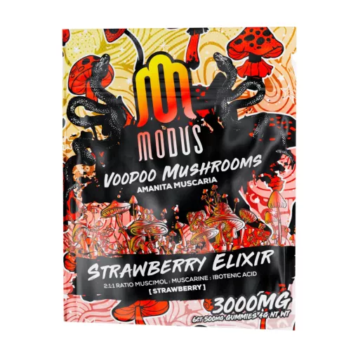MODUS VOODOO MUSHROOM 3000MG GUMMIES 12CT/PACK - STRAWBERRY ELIXIR