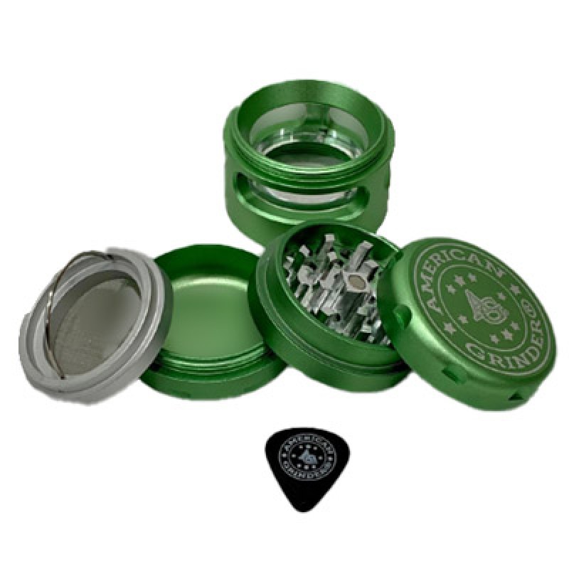AMERICAN GRINDER 5PC WINDOW W/REMOVABLE SCREEN 62MM  - GREEN