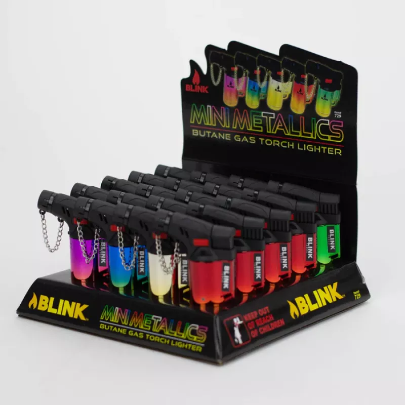 BLINK MINI ANGLE TORCH METALIC COLOR ITEM#729 20CT