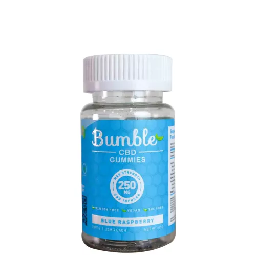 BUMBLE CBD - GUMMIES 250MG/10CT JAR - BLUE RASPBERRY