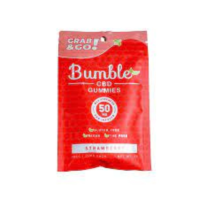 BUMBLE CBD - GUMMIES 50MG/2CT/20PCS IN A BOX - STRAWBERRY