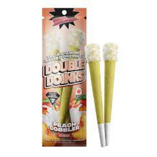 DELTA MUNCHIES THCA INFUSED 1.5GM PRE-ROLL 2CT/PACK 5PK/BOX - PEACH COBBLER