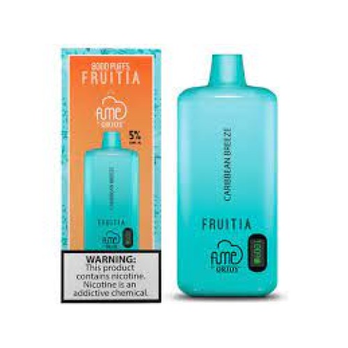 FRUITIA X FUME DISPOSABLE 8000PUFFS 10CT/BOX - CARIBBEAN BREEZE