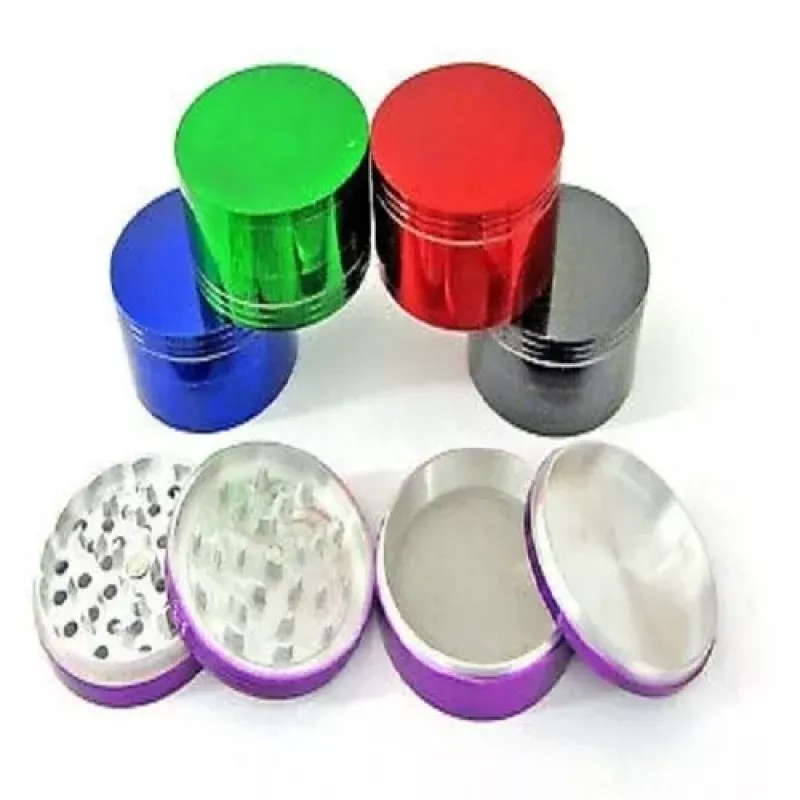GRINDER HRS68991 METAL 62MM 4PTS DESIGN ON THE TOP - ASSORTED COLORS