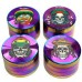 GRINDER METAL 50MM 3PTS W/SKULL PRINT ON THE TOP - ASSORTED COLORS