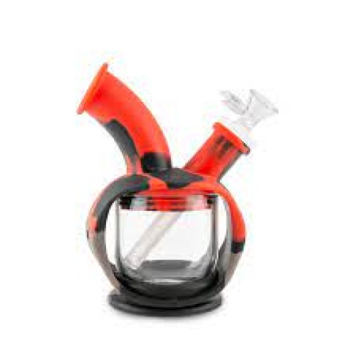 Kettle Silicone Bubbler - Black / Grey / Red